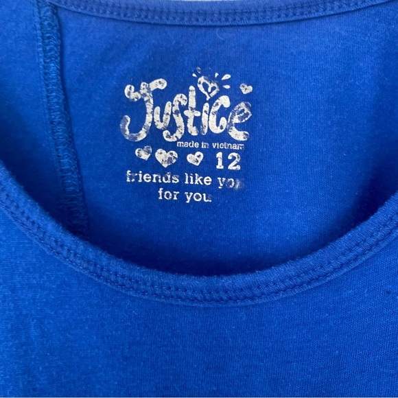 Justice Blue Tank Top - Girls 10-12 Years Old - Picture 4 of 5